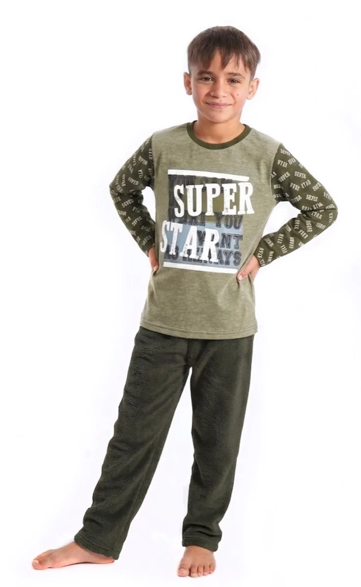 PIJAMA REMERA SOFT Y PANTALON POLAR SOFT SOFT LISO NENE