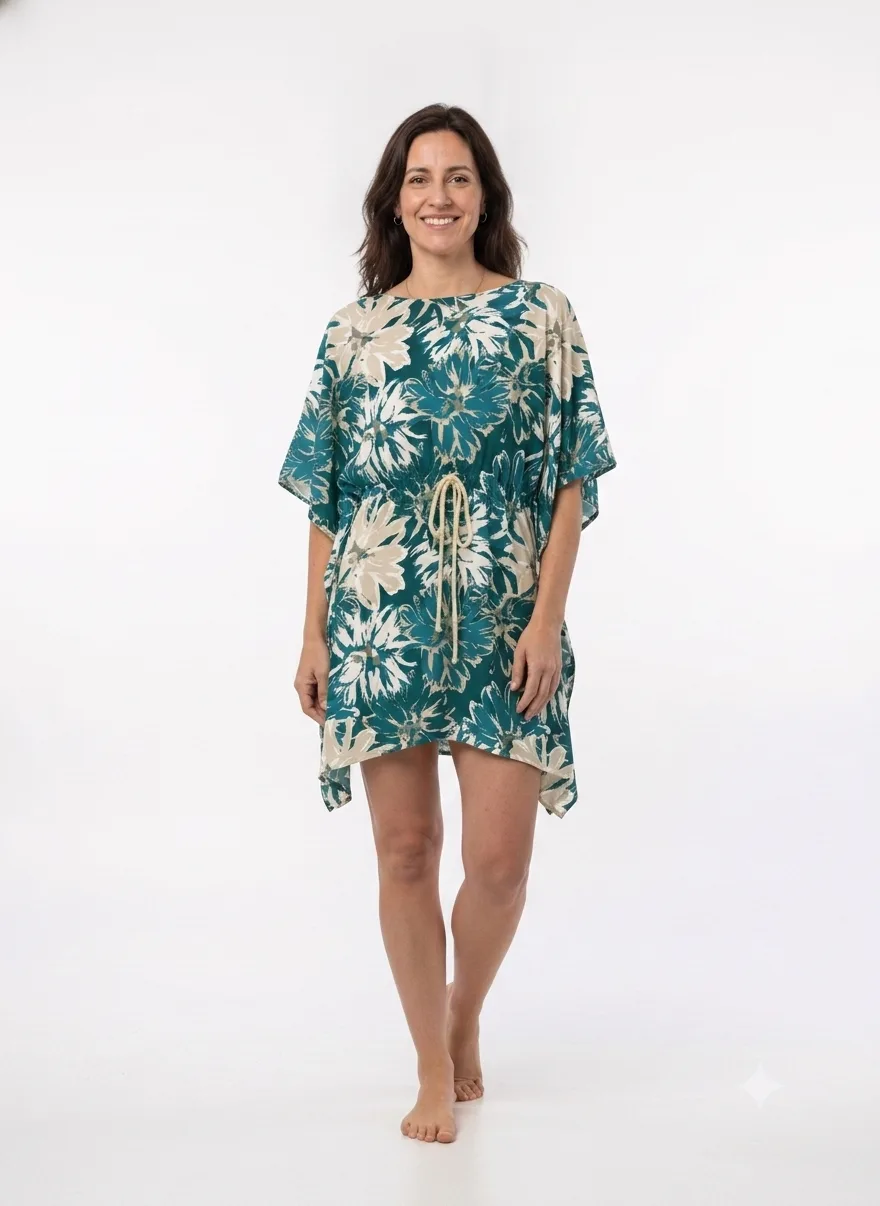 VESTIDO DE PLAYA REGULABLE - ESTAMPADO